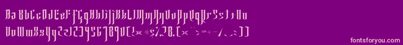 YsgarthNormal Font – Pink Fonts on Purple Background