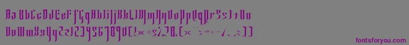 YsgarthNormal Font – Purple Fonts on Gray Background