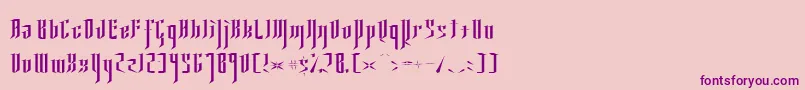 YsgarthNormal Font – Purple Fonts on Pink Background