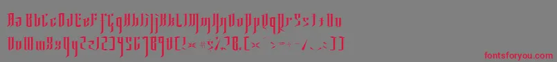 Шрифт YsgarthNormal – красные шрифты на сером фоне