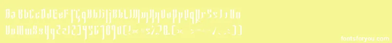 YsgarthNormal Font – White Fonts on Yellow Background