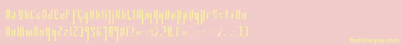 YsgarthNormal Font – Yellow Fonts on Pink Background