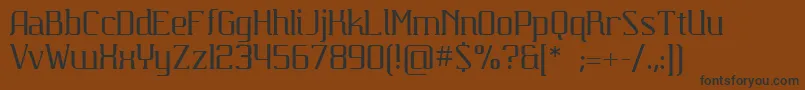 フォントCarbona – 黒い文字が茶色の背景にあります