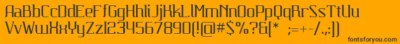 Carbona Font – Black Fonts on Orange Background