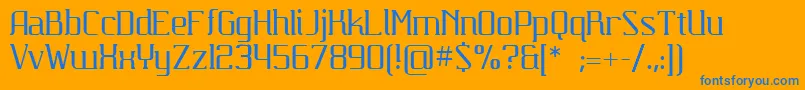 Carbona Font – Blue Fonts on Orange Background