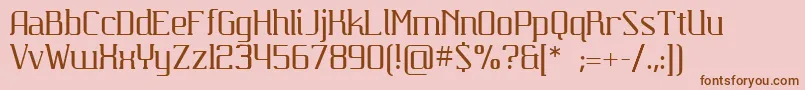 Carbona-fontti – ruskeat fontit vaaleanpunaisella taustalla