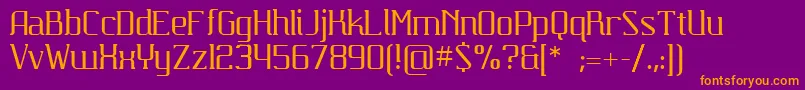 Carbona Font – Orange Fonts on Purple Background