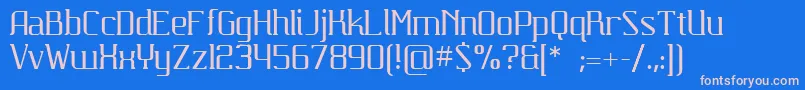 Carbona Font – Pink Fonts on Blue Background