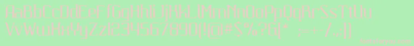 Carbona Font – Pink Fonts on Green Background