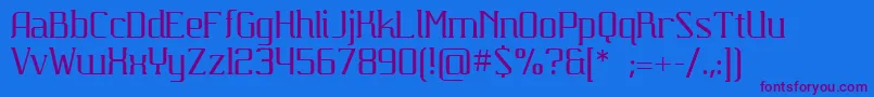 Carbona Font – Purple Fonts on Blue Background