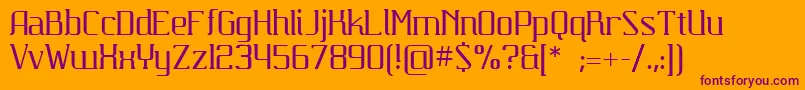 Carbona Font – Purple Fonts on Orange Background