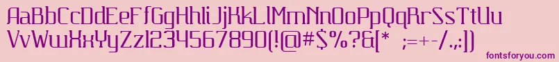 Carbona Font – Purple Fonts on Pink Background