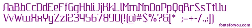 フォントCarbona – 白い背景に紫のフォント