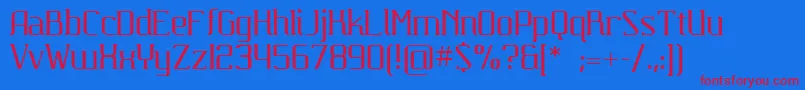 フォントCarbona – 赤い文字の青い背景