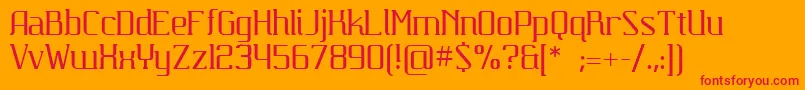 Carbona Font – Red Fonts on Orange Background