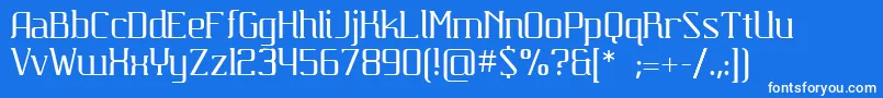 Carbona Font – White Fonts on Blue Background