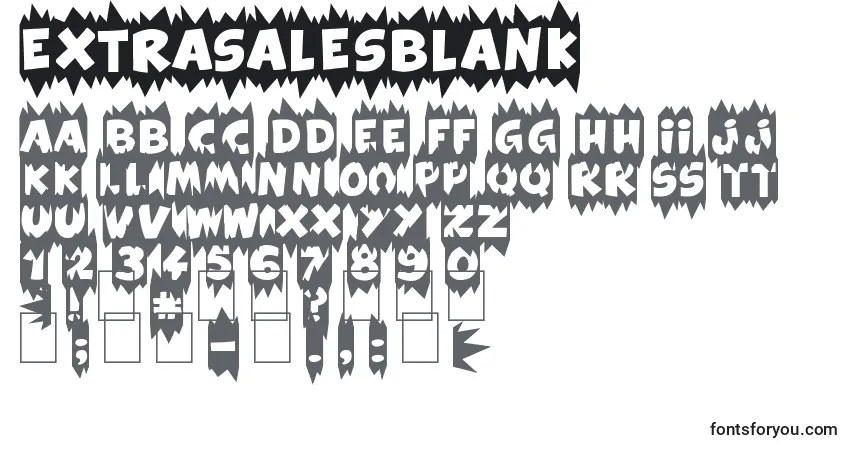 Fuente ExtraSalesBlank - alfabeto, números, caracteres especiales