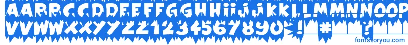 Police ExtraSalesBlank – polices bleues sur fond blanc
