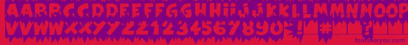 ExtraSalesBlank Font – Purple Fonts on Red Background