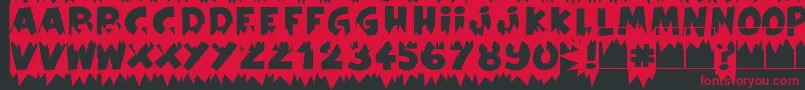 ExtraSalesBlank Font – Red Fonts on Black Background
