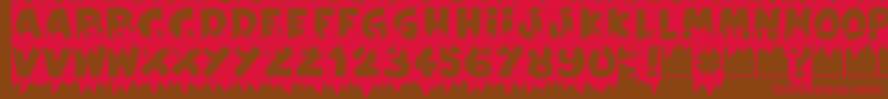 ExtraSalesBlank Font – Red Fonts on Brown Background