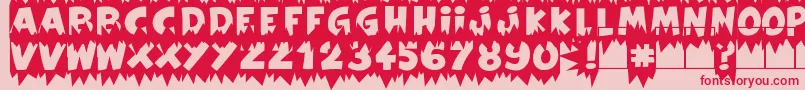 ExtraSalesBlank Font – Red Fonts on Pink Background