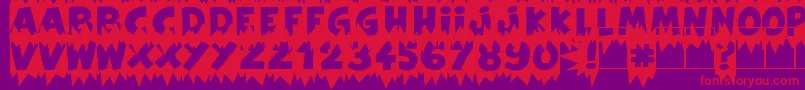 ExtraSalesBlank Font – Red Fonts on Purple Background