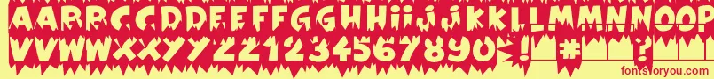 ExtraSalesBlank Font – Red Fonts on Yellow Background