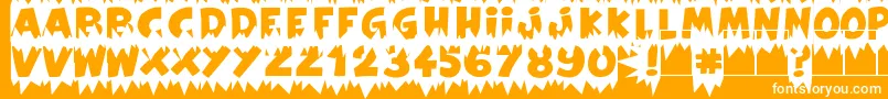 ExtraSalesBlank Font – White Fonts on Orange Background