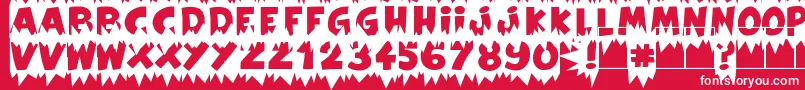ExtraSalesBlank Font – White Fonts on Red Background