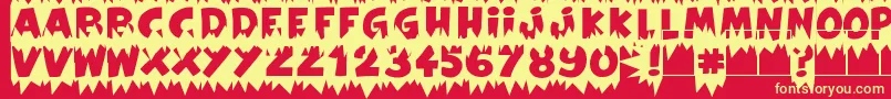 ExtraSalesBlank Font – Yellow Fonts on Red Background