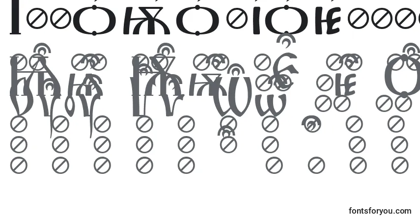 Шрифт IrmologionBrthcircumflex – алфавит, цифры, специальные символы