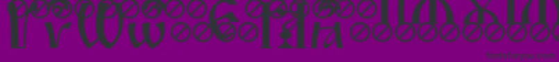 IrmologionBrthcircumflex-Schriftart – Schwarze Schriften auf violettem Hintergrund
