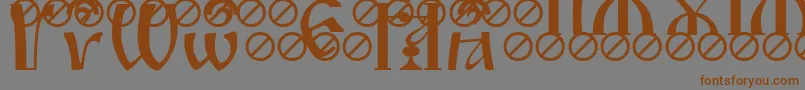 IrmologionBrthcircumflex Font – Brown Fonts on Gray Background