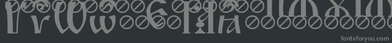 IrmologionBrthcircumflex Font – Gray Fonts on Black Background