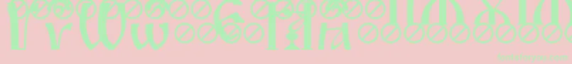 IrmologionBrthcircumflex Font – Green Fonts on Pink Background