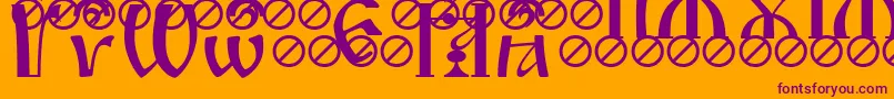IrmologionBrthcircumflex Font – Purple Fonts on Orange Background