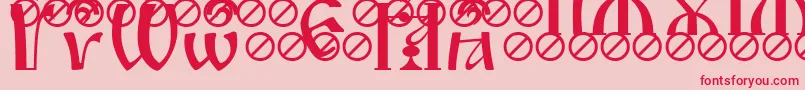 IrmologionBrthcircumflex Font – Red Fonts on Pink Background
