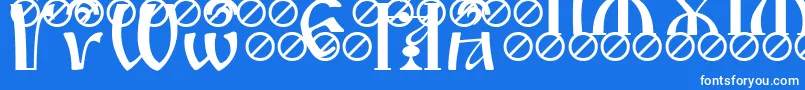 IrmologionBrthcircumflex Font – White Fonts on Blue Background