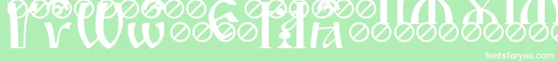 IrmologionBrthcircumflex Font – White Fonts on Green Background