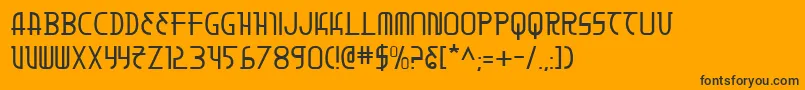 Moon ffy Font – Black Fonts on Orange Background