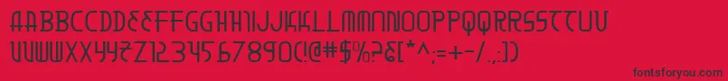 Moon ffy Font – Black Fonts on Red Background