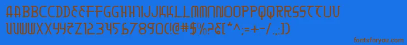 Moon ffy Font – Brown Fonts on Blue Background