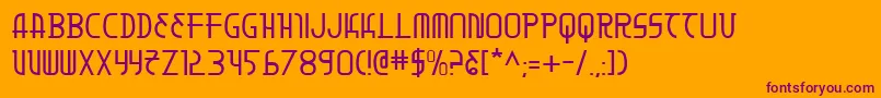 Moon ffy Font – Purple Fonts on Orange Background