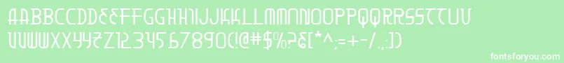 Moon ffy Font – White Fonts on Green Background