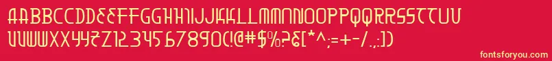 Moon ffy Font – Yellow Fonts on Red Background