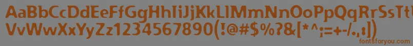 PfplazmBold Font – Brown Fonts on Gray Background