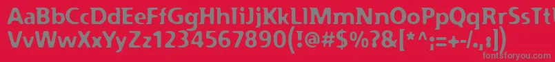 PfplazmBold Font – Gray Fonts on Red Background