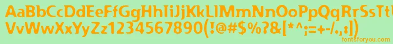 PfplazmBold Font – Orange Fonts on Green Background