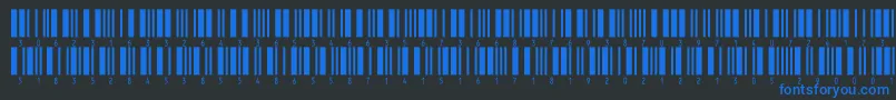 Czcionka V300012 – niebieskie czcionki na czarnym tle